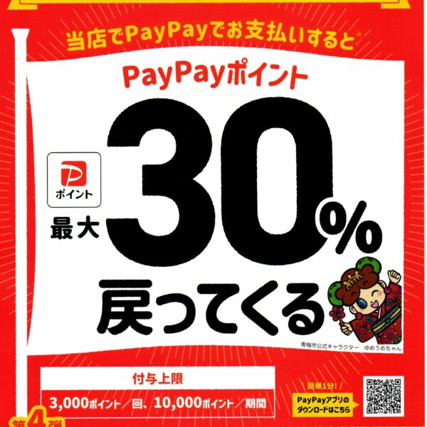 ペイペイ割引祭り開催！