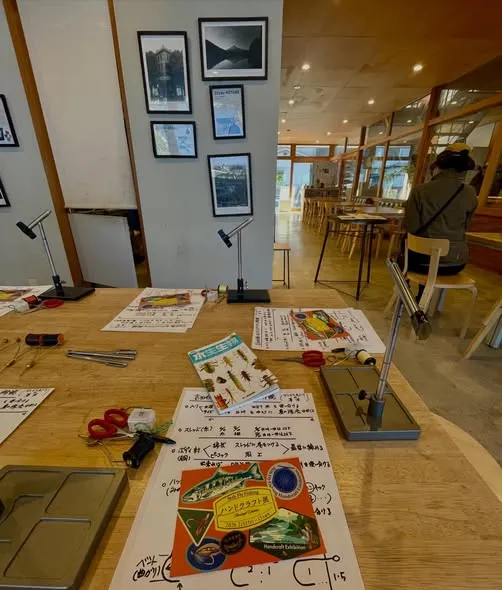 テンカラ毛鉤巻きランチミーティング